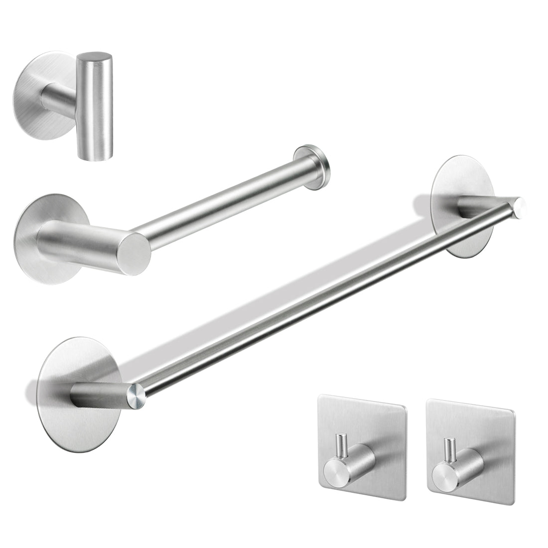 Brushed nickel towel rack with hooks best sale
