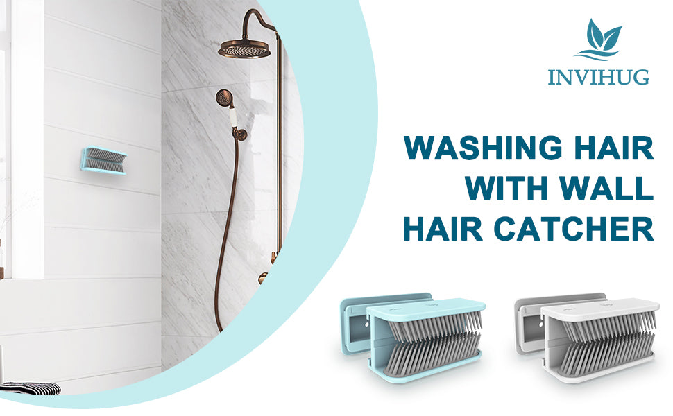 INVIHUG Shower Wall Hair Catcher, Hair Trap for Shower, Hair Catcher